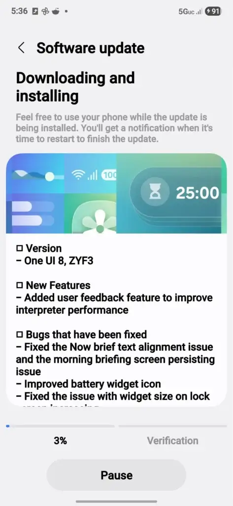 One Ui 8 Beta in Samsung Galaxy s25 ultra