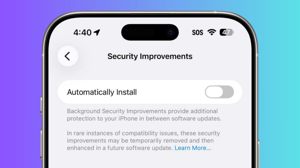 Reinvented Background Security Enhancements