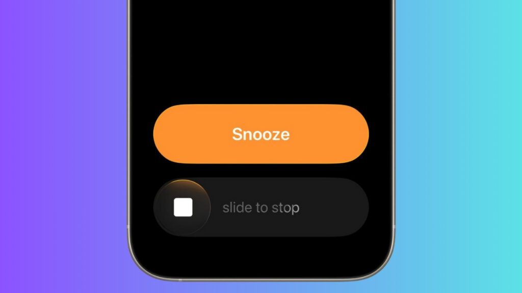 Slide to Stop alarms - iOS 26.1