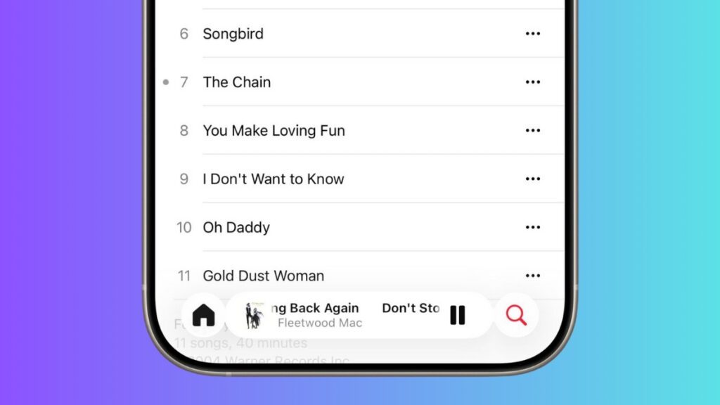 Song Swiping in Apple Music