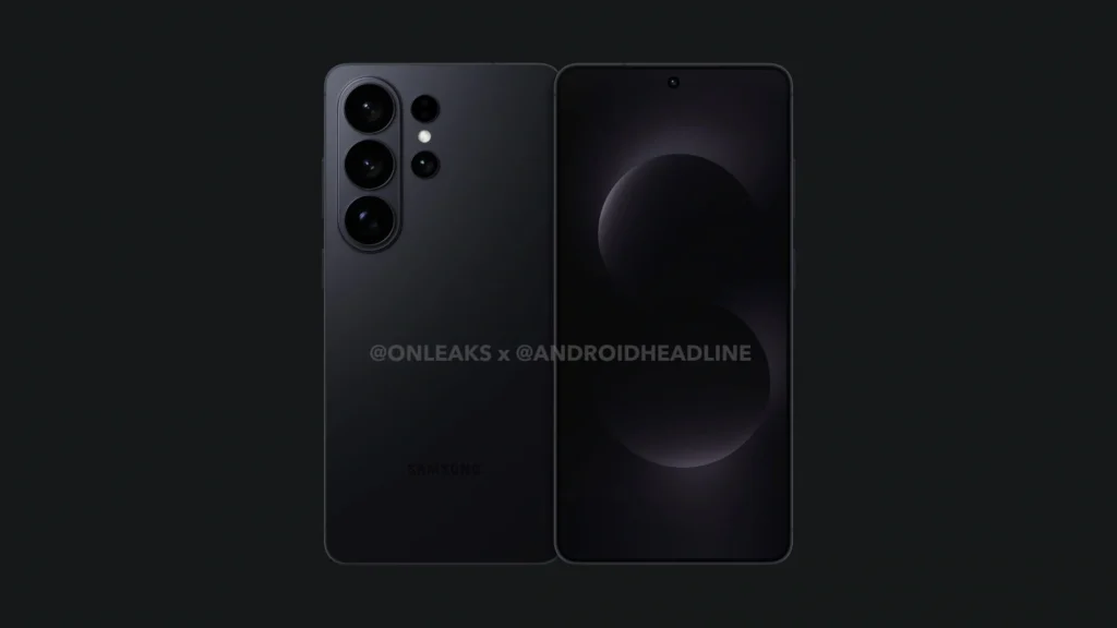 Samsung Galaxy S26 Ultra CAD render showing redesigned camera island